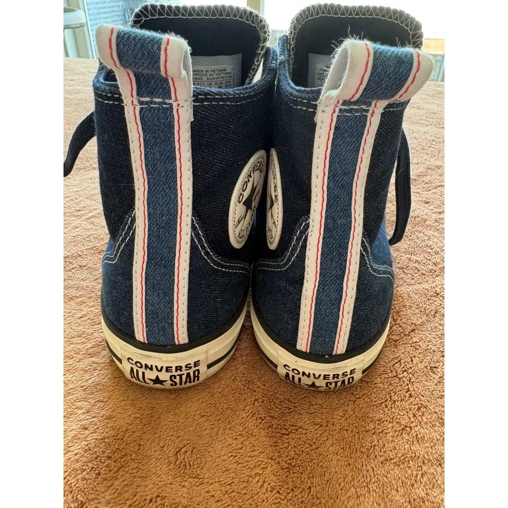 Converse Chuck Taylor All Star High Top Denim Blue Mens 6 Sneakers - Picture 2 of 5